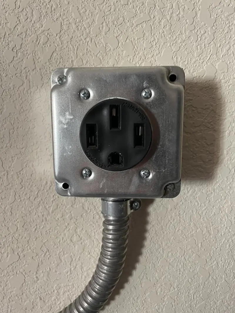 NEMA 14-50 outlet installed for Electrical Panel Upgrade in Deerfield